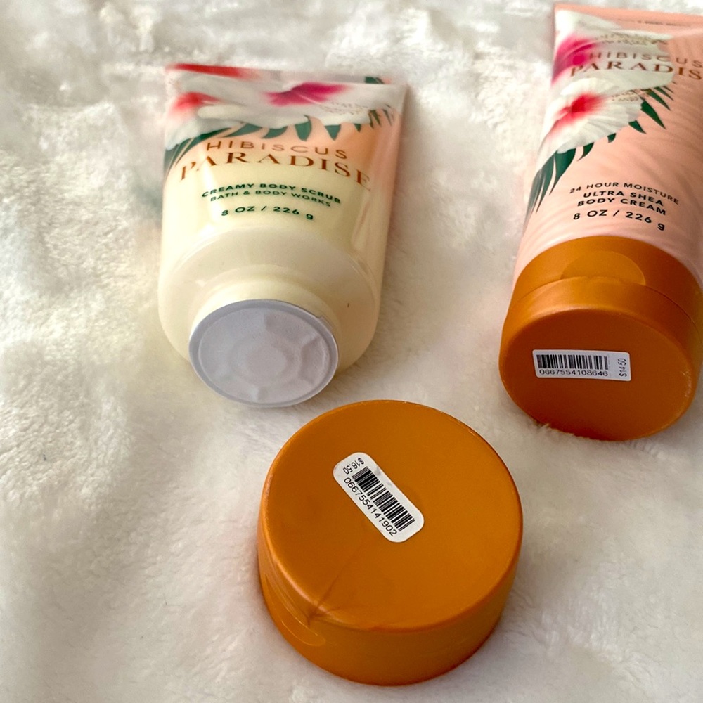 Bath & Body Works Hibiscus Paradise Creamy Body Scrub & Shea Body Cream. NWT. - Picture 5 of 5